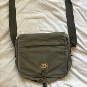 Diesel Men's Olive Messenger Bag